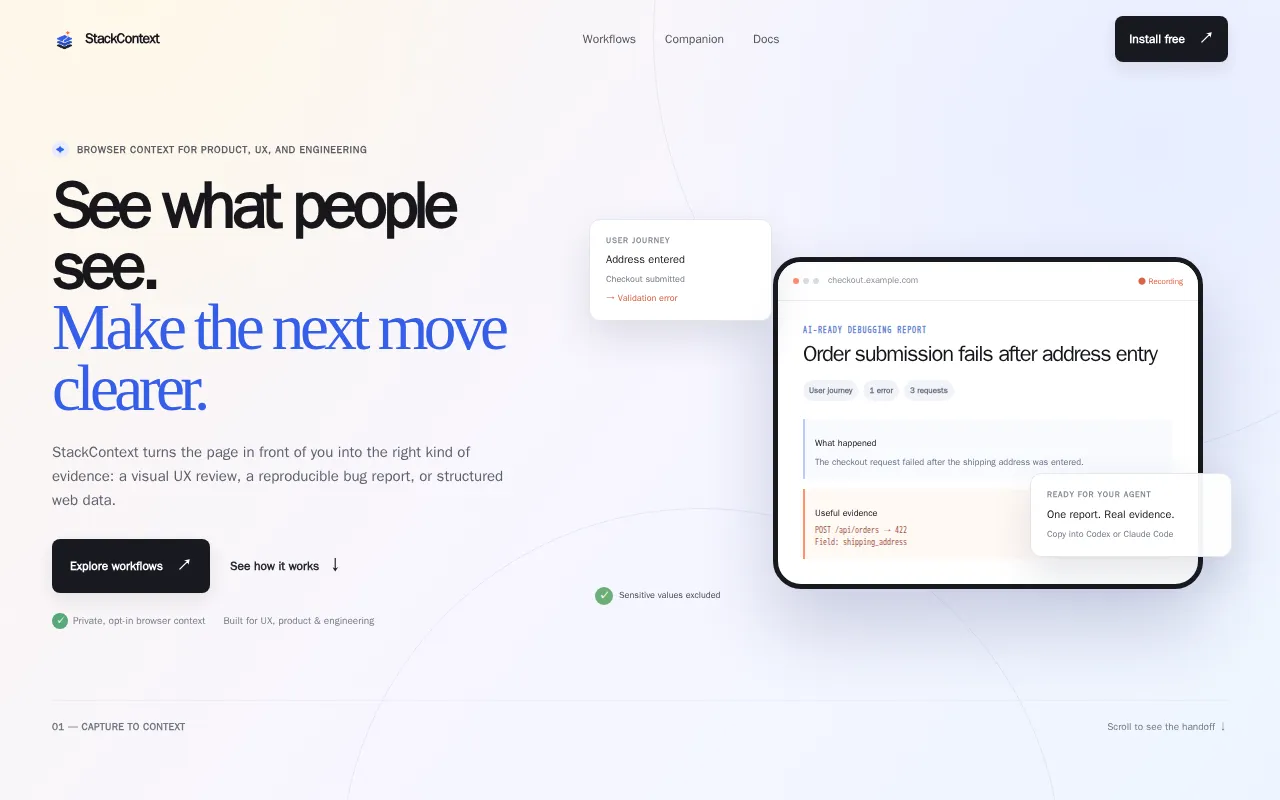 First viewport of StackContext as captured