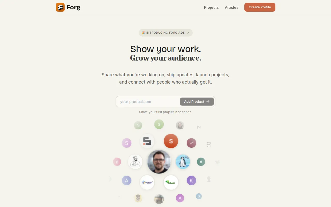 First viewport of Forg as captured