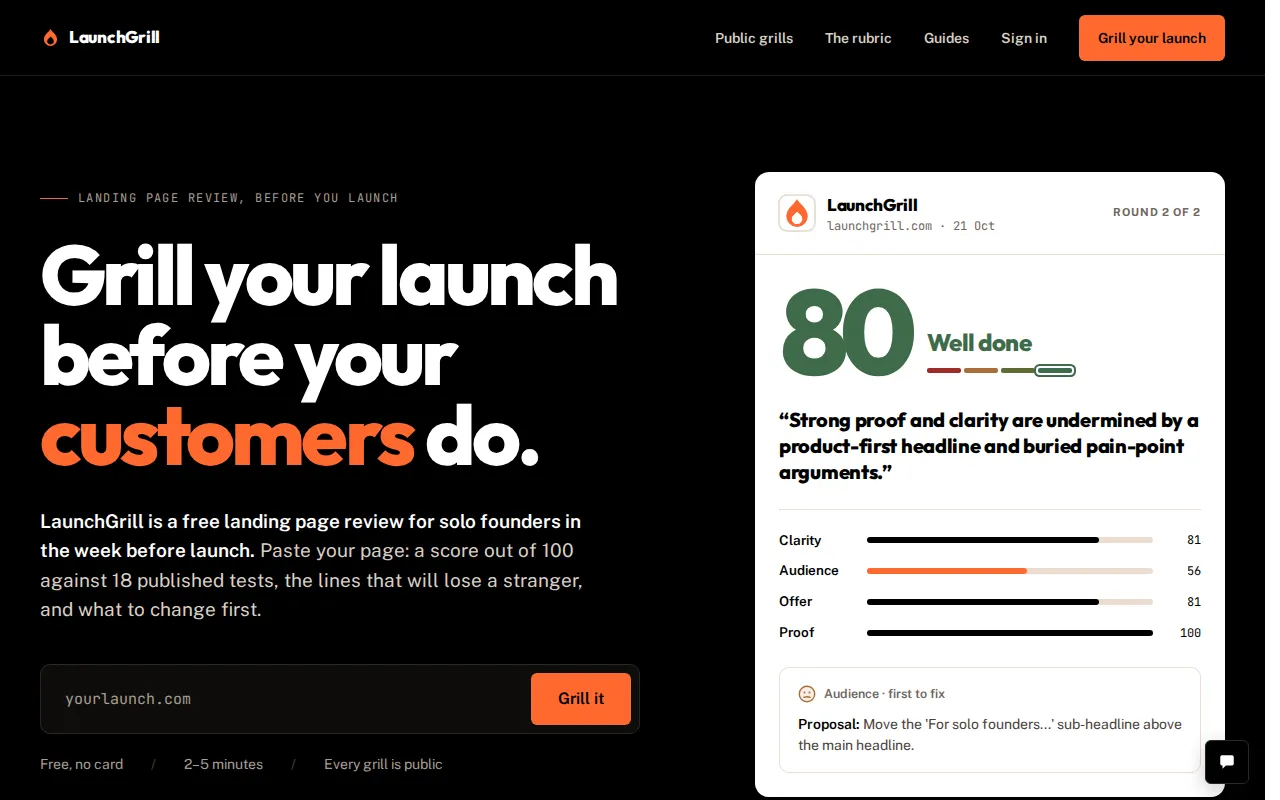 First viewport of LaunchGrill as captured