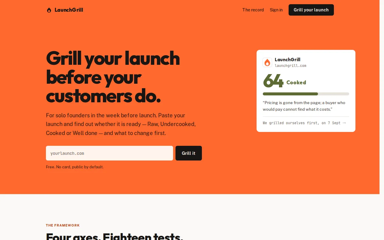 First viewport of LaunchGrill as captured